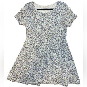 FADS Vintage 80s Purple Floral Dress Size Medium